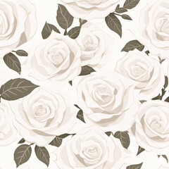 Rose seamless pattern, floral background