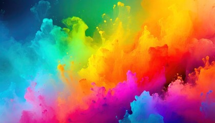 Fototapeta na wymiar Colourful abstract vibrant gradient liquid art illustration background with copy space 