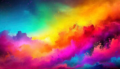 Colourful abstract vibrant gradient liquid art illustration background with copy space 