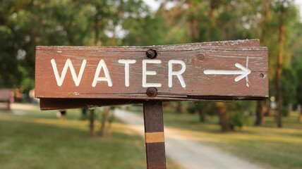 Wooden sign with word 