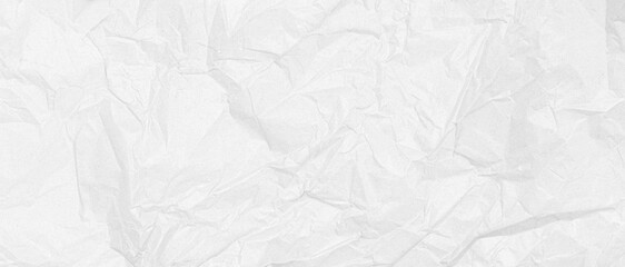 Sheet of crumpled light white paper