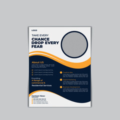 EPS modern digital marketing agency flyer template,Modern business flyer template
