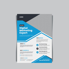 EPS modern digital marketing agency flyer template,Modern business flyer template