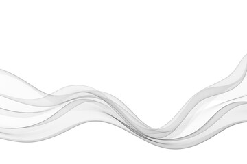 Smooth gray abstract wave flow. Illustration of a gray flow curve motion on a white background. - obrazy, fototapety, plakaty