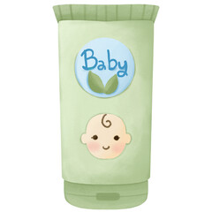 Baby moisturizing with baby lotion