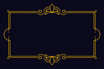 gold retro art deco copy space