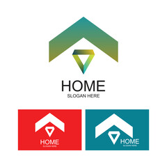 Home logo design simple concept Premium Vector