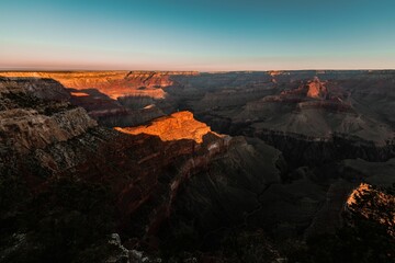 Beautiful view of the famous Grand Canyon National Park in Arizona, United States