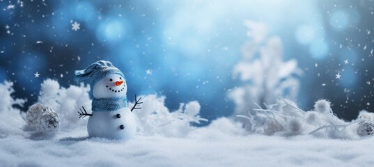 A Frosty Snowman Standing Tall in a Winter Wonderland