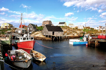 The fishing Village of Peggy's Cove, Nova Scotia. - obrazy, fototapety, plakaty