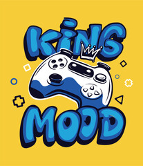 King gaming t shirt Design - vector