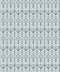 Pattern with floral and geometric elements. Intersecting curved and straight bold stripes forming abstract floral ornament. Vector background for design. Seamless Decorative lattice for louver.