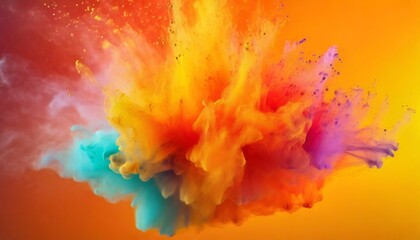 Colorful liquid ink explosion background