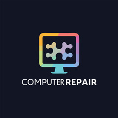 Logo for a computer repair service