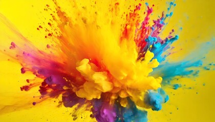 Colorful liquid ink explosion background