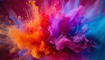 Fototapeta na wymiar Colorful liquid ink explosion background