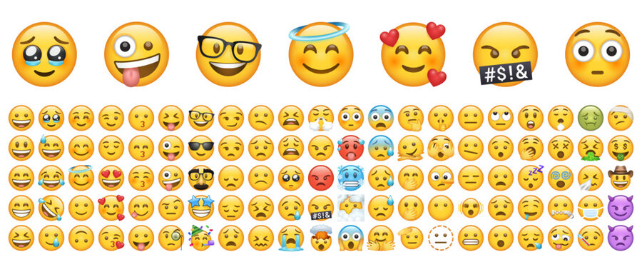 WhatsApp New Updated Emojis 100% Editable Vector Without Effect & Vector Mesh
