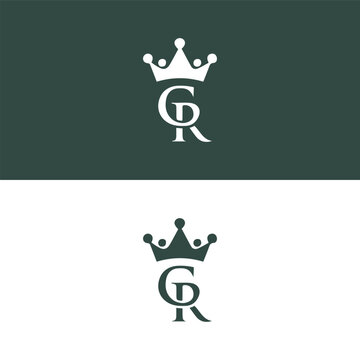 CR logo. C R design. White CR letter. CR, C R letter logo design. Initial letter CR linked circle uppercase monogram logo.