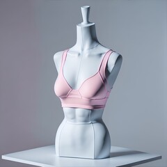 pastel pink sports bra on a mannequin 