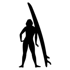 silhouette of a surfer