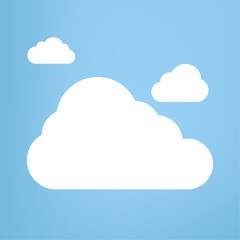 Clouds collection in flat design styles, cloud concepts, clouds element, clouds on isolated blue background