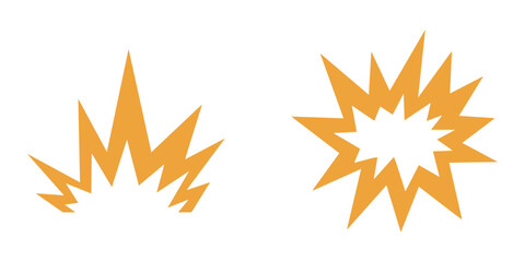 set of blast cartoon element