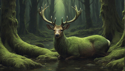 fairy deer green