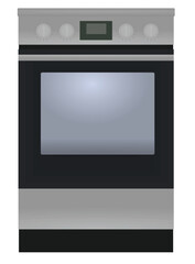 Grey kitchen oven. vector illustration