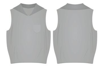 Grey woman v neck top. vector
