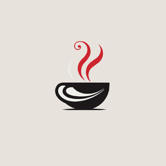 A cup of coffee in minimalistic style is a refined and understated depiction of this beloved beverage.