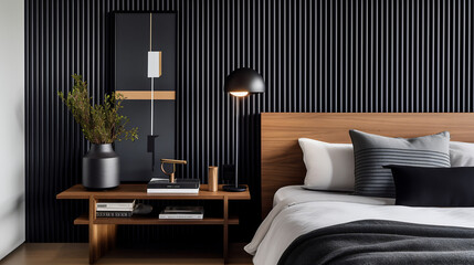 Minimalist Dark wood | Masculine |  interior design photography | Bedroom | 