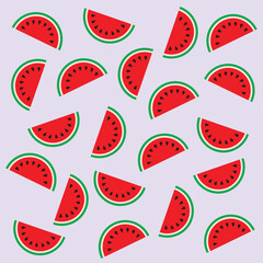 Seamless pattern with watermelon vector art