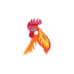 rooster logo vector design illustration