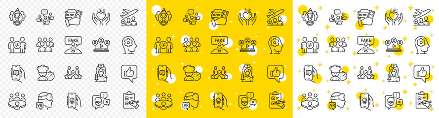 Outline Teamwork, Augmented reality and Checklist line icons pack for web with Chef, Brain working, Cyber attack line icon. Group, Like, Security agency pictogram icon. Discrimination. Vector