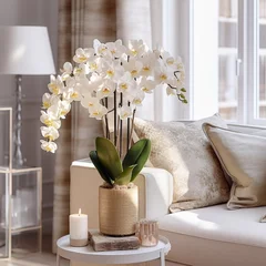 Türaufkleber beautiful orchid in luxury interior © Lucas