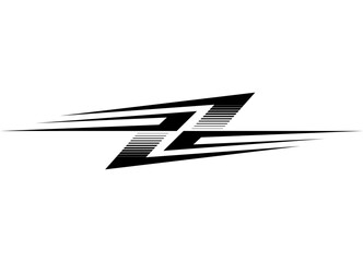 Vector pattern black on a white background for a sports car, motorcycle, boat, vehicle, sportswear, toys. sticker. Arrow. Speed. Modern vector background.