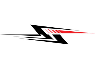 Striped vector pattern for sports car, motorcycle, boat, vehicle, sportswear, toys. sticker. Arrow. Speed. Trendy vector background.