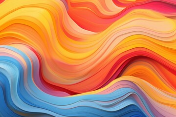 Vibrant flowing lines create an abstract background. Generative AI