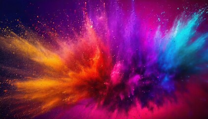 Colorful powder explosion background art illustration - obrazy, fototapety, plakaty