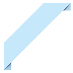 Corner label. Corner tag. 3D illustration.