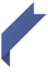 Corner label. Corner tag. 3D illustration.