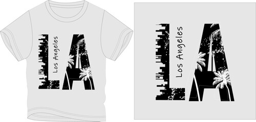  Los Angeles t shirt graphic design vector illustration \