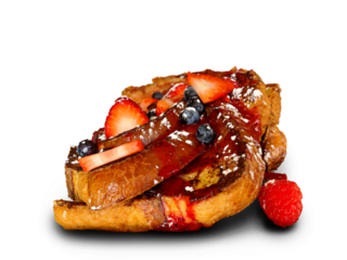 Triple Berry French Toast Isolated with No Background
