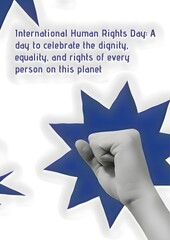 Blue and Gray Human Rights Day Celebration 
