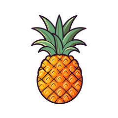 Pineapple flat clipart