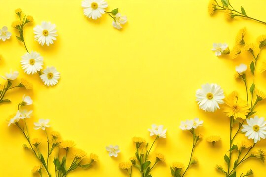 yellow flowers border