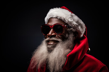 Modern Black Santa Claus Smiling