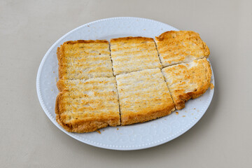 Turkish karisik atom  tost ( kasarli bazlama tost) . Sucuklu, Kasarli, kavurmali karisik tost. Flat...
