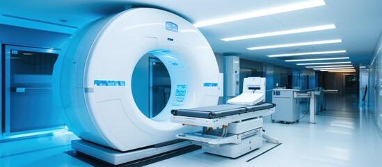 Advanced mri or ct scan medical diagnosis machine at hospital laboratory - obrazy, fototapety, plakaty
