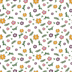Beautiful Floral Seamless Pattern Design, Lovely Flower Illustration